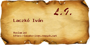 Laczkó Iván névjegykártya